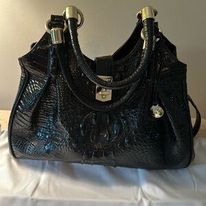 Brahmin black patent handbag.